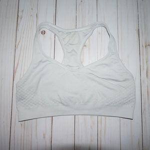 Champion small white elastic sports bra